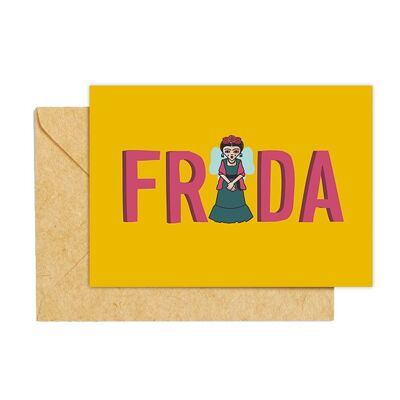 TARJETA "Frida" de la ilustradora ©️Stéphanie Gerlier_10,5 cm x 14,8 cm