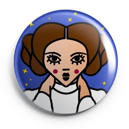 BADGE "Leia" / par l'illustratrice ©️Stéphanie Gerlier