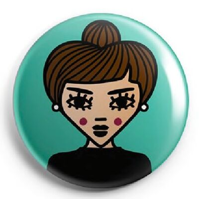 BADGE "Audrey" / by the illustrator ©️Stéphanie Gerlier