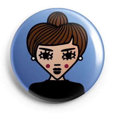 BADGE "Audrey" / by the illustrator ©️Stéphanie Gerlier