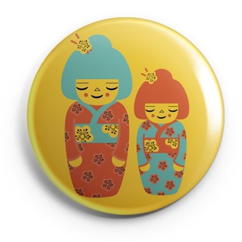 BADGE "Kokeshis" / par l'illustratrice ©️Stéphanie Gerlier