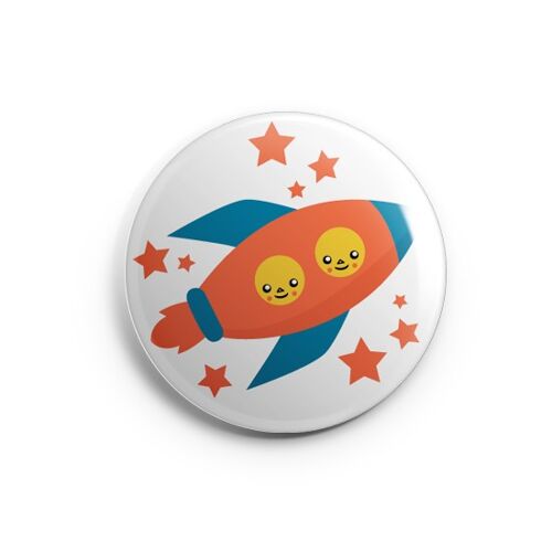 BADGE "Rocket" / par l'illustratrice ©️Stéphanie Gerlier