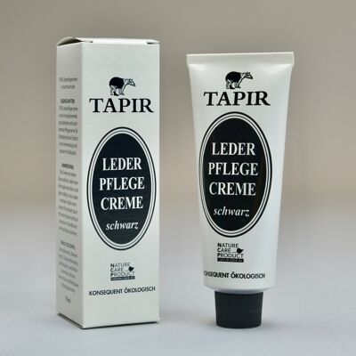Leather care cream black in aluminum tube in 75ml