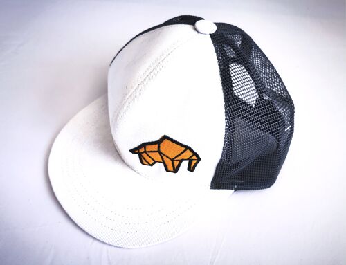 WILDZ XL Elephant White and grey mesh Snap-back cap