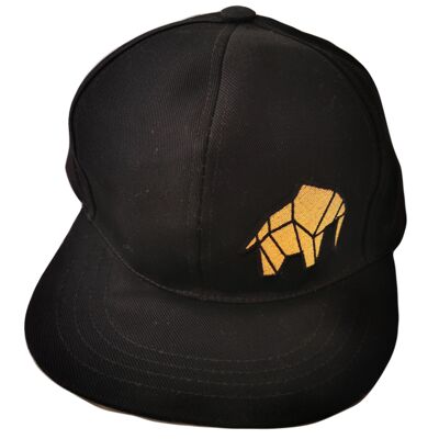 Cappello snap-back nero con logo elefante WILDZ XL