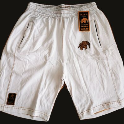WILDZ XL Elephant Logo Pantalones cortos de baloncesto íntegramente de algodón - Negro