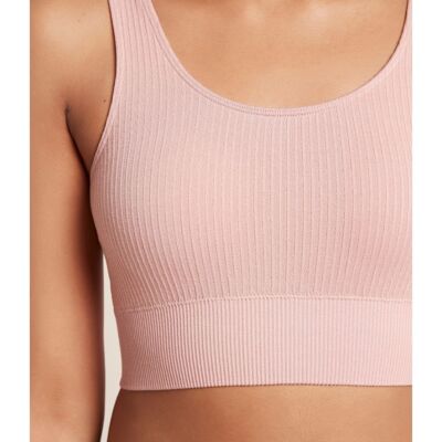 Ribbed Seamless Bra  Dusty Pink