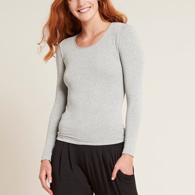 Long Sleeve Top  Light Grey Marl