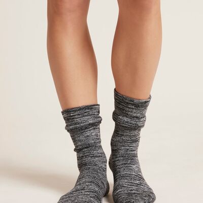 Chunky Bed Socks - Black/White - Single