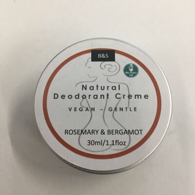 Organic Natural Deodorant - Rosemary & Bergamot