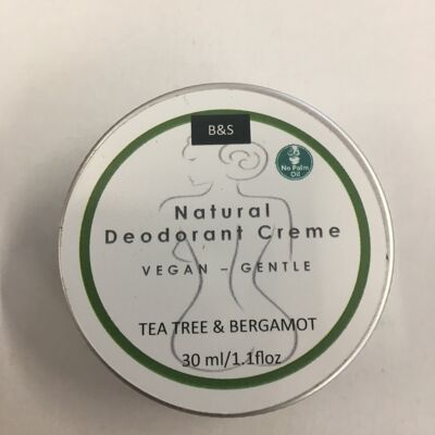 Organisches natürliches Deodorant - Teebaum & Bergamotte