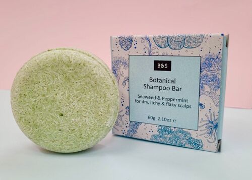 Botanical shampoo Bar  Seaweed & Peppermint - VEGAN