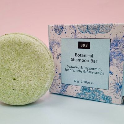 Botanical shampoo Bar  Seaweed & Peppermint - VEGAN