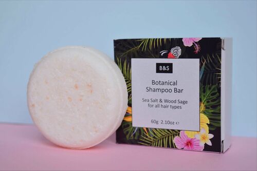 Botanical shampoo Bar Sea Salt & Wood sage  - VEGAN