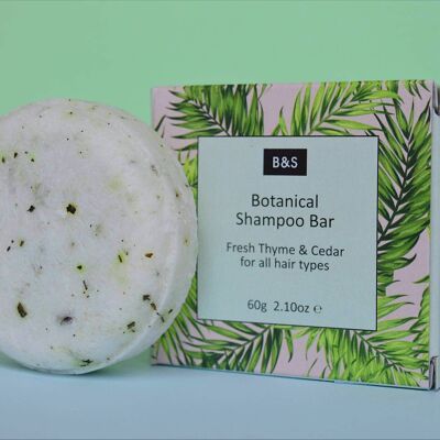 Botanical shampoo Bar Fresh Thyme & Cedar - VEGAN