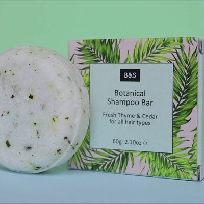 Botanical shampoo Bar Fresh Thyme & Cedar - VEGAN