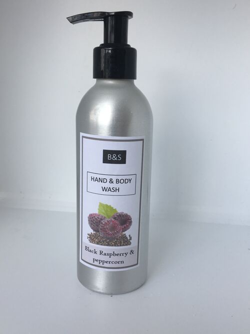 Hand & Body Wash - Black Raspberry and peppercorn with pump