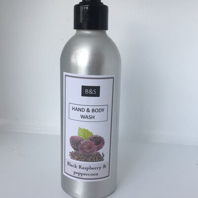 Hand & Body Wash - Black Raspberry and peppercorn with pump