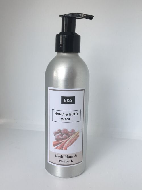 Hand & Body Wash - Black Plum & rhubarb with cap (refill)