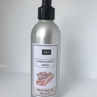 Hand & Body Wash - Schwarze Pflaume & Rhabarber mit Verschluss (Nachfüllpackung)