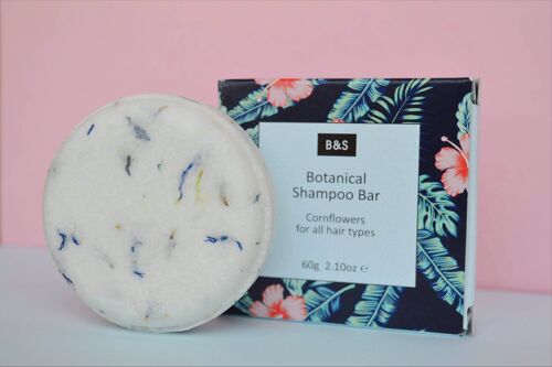 Botanical shampoo bar with cornflowers & marshmallow oil - VEGAN