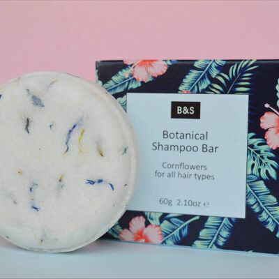 Botanical shampoo bar with cornflowers & marshmallow oil - VEGAN