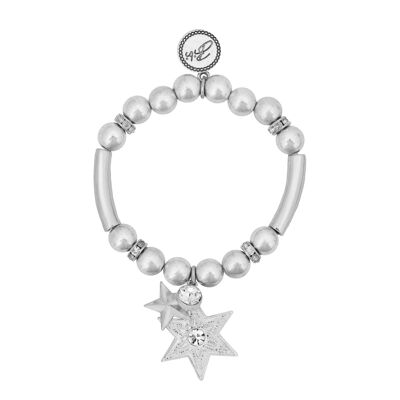 Bibi Bijoux Kugel-Armband mit silbernem Stern-Charm
