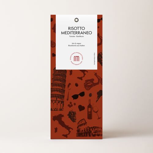 Risotto MEDITERRANEO (9er) Bio Tomate Basilikum Reis Gourmet Delikatesse aus Italien