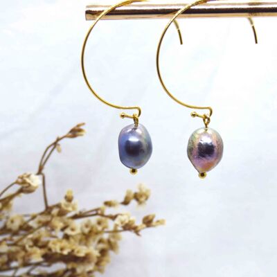 Earrings PÜRE Gold - Freshwater pearl