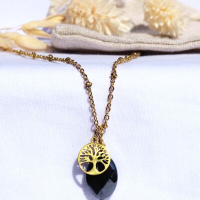 HENUA necklace - Gold - Hematite fine stone