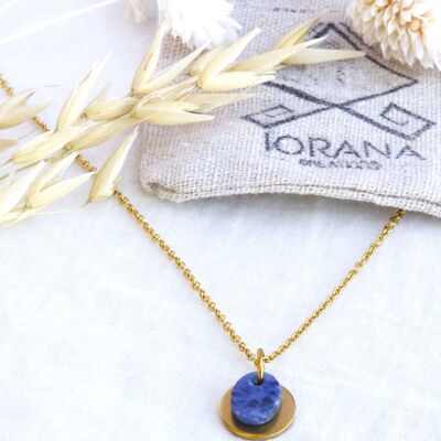TAHAI necklace - Gold - Sodalite fine stone