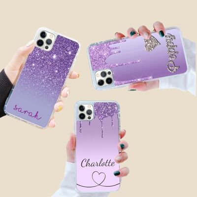 Super Deal: Pack of 3 Phone Cases - All Purple
