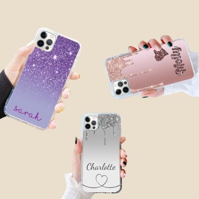 Super Deal : Lot de 3 coques de téléphone - Violet Or Argent