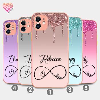 Glitter Drip Love Print Pattern Collection Couleur Rose - 5 2