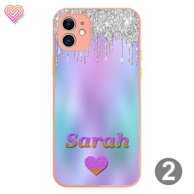 Glitter Drip Print Pattern Collezione Colore Rosa - 2