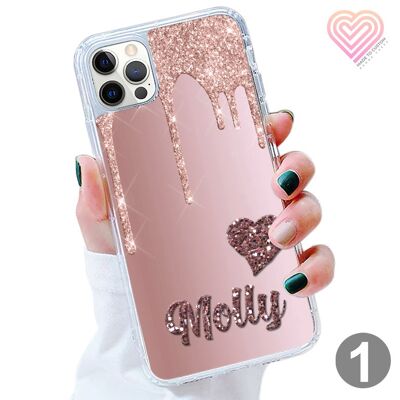 Collezione Glittery Drip Love Heart stampata - 1