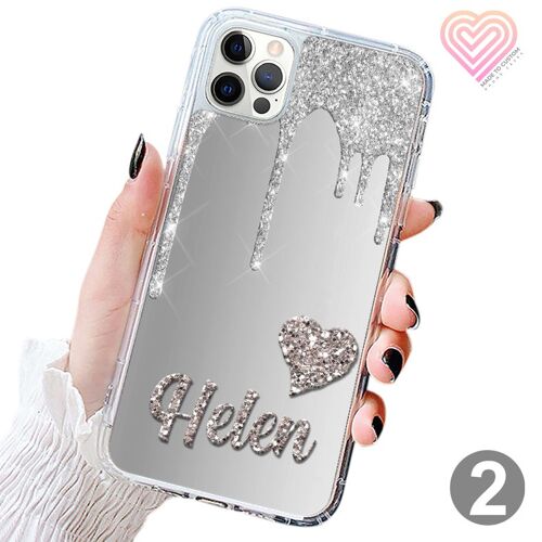 Printed Glittery Drip Love Heart Collection - 2