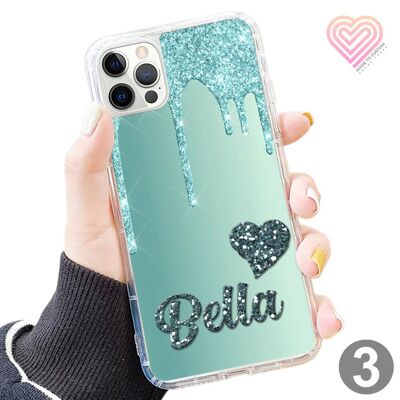 Printed Glittery Drip Love Heart Collection - 3