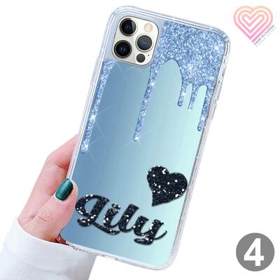Printed Glittery Drip Love Heart Collection - 4