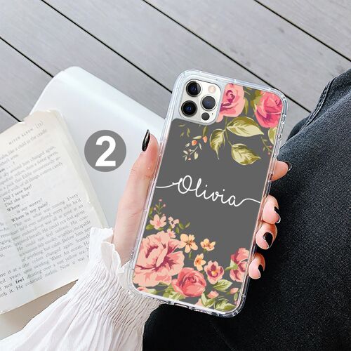 Personalised Flower gel phone case (All Models) - 2
