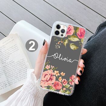 Coque de téléphone en gel fleur personnalisée (tous les modèles) - 2 1