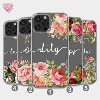 Coque de téléphone en gel fleur personnalisée (tous les modèles) - 2 2