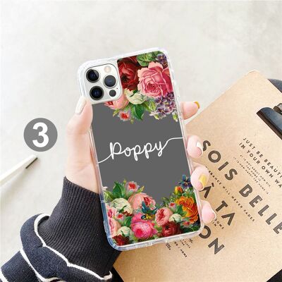 Personalised Flower gel phone case (All Models) - 3