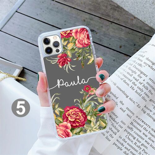 Personalised Flower gel phone case (All Models) - 5