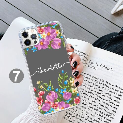 Personalised Flower gel phone case (All Models) - 7