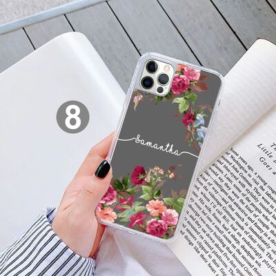 Personalised Flower gel phone case (All Models) - 8