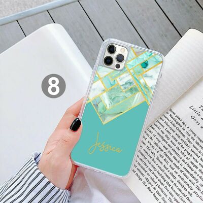 Personalised Marble Print theme gel case (All Models) - 8