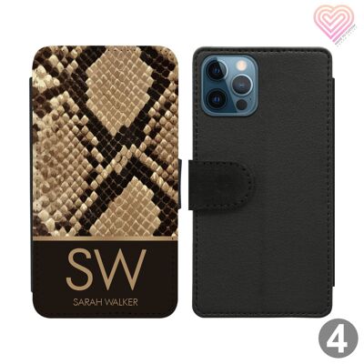 Animal Print Collection Personalised Flip Wallet Phone Case - 4