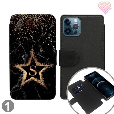 Star Sparks Collection Personalised Flip Wallet Phone Case - 1