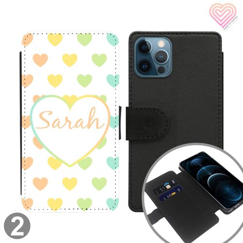 Star Heart Collection Personalised Flip Wallet Phone Case - 2